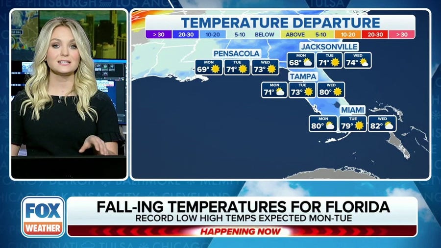 Cold Front Drops Temperatures Across Florida | Latest Weather Clips ...