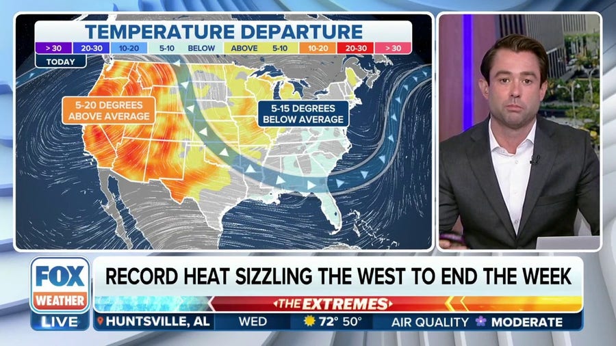 Western US to see record heat to end the week