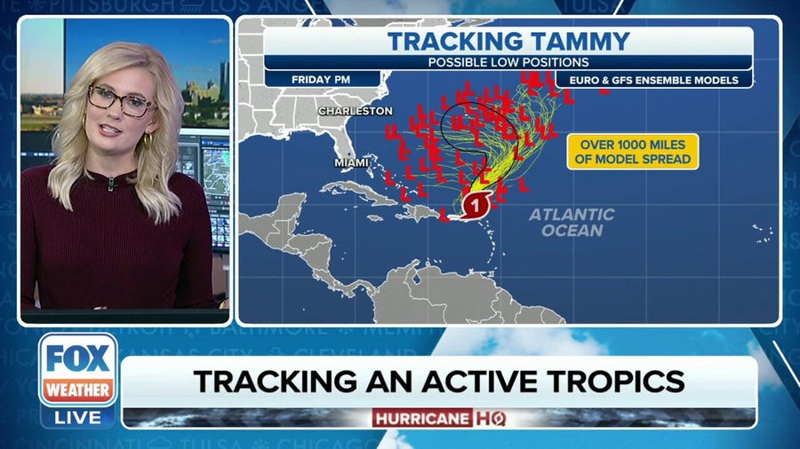 Tammy pulls away from Caribbean with chances of Invest 95L developing increasing