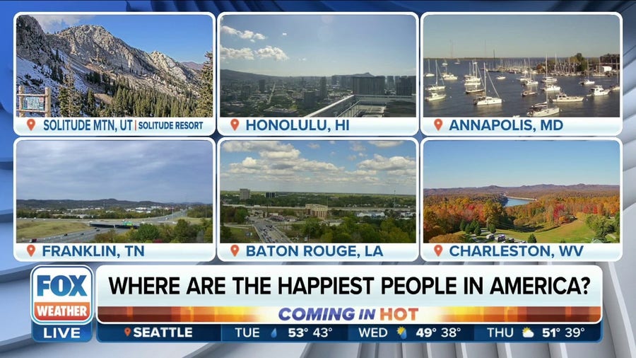 What are the happiest states in America?