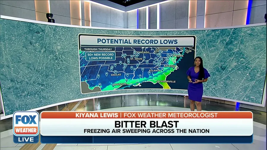 Freezing air sweeps across nation