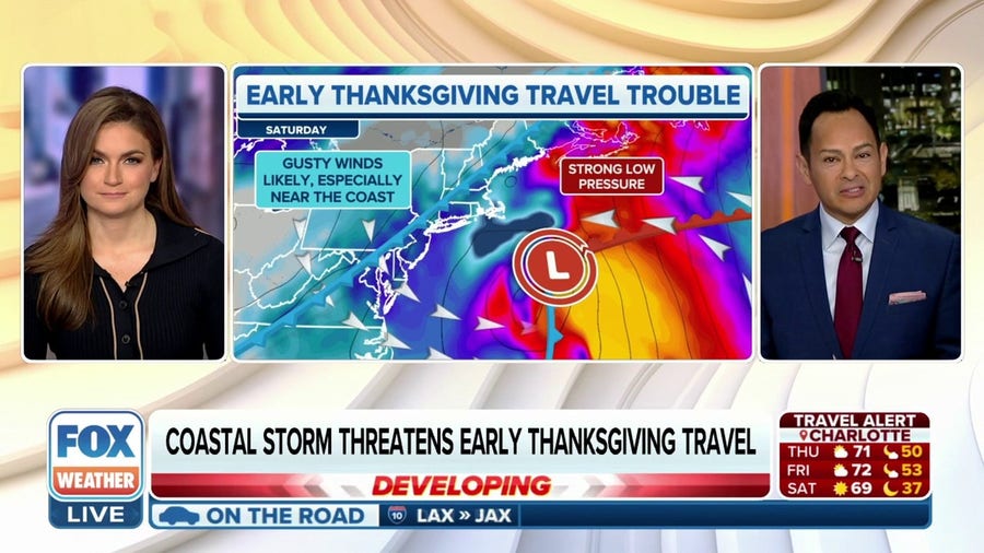 Coastal Storm Threatens Early Thanksgiving Travel Along East Coast This ...