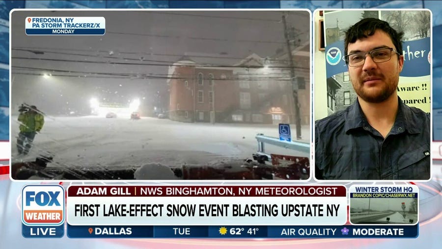 Upstate New York blasted by lake-effect snow, snow squalls