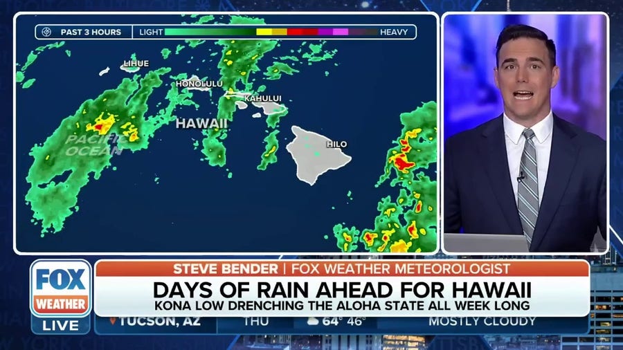 Kona Low drenching Hawaii all week long