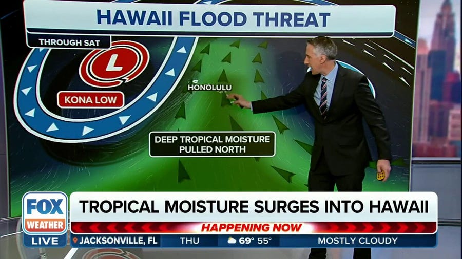 Hawaii under Flash Flood Watch as Kona Low drenches Aloha State