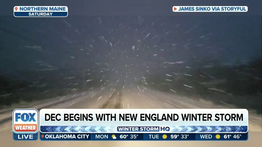 December begins with New England winter storm