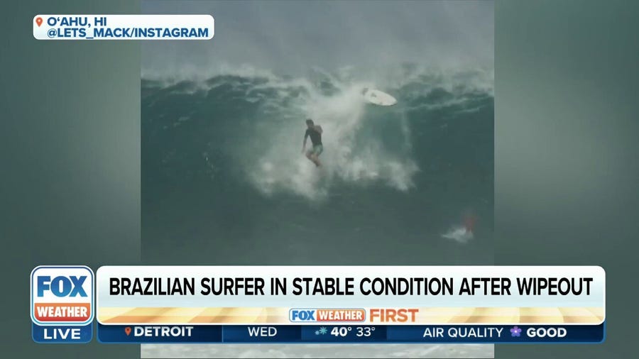 Brazilian surfer in stable condition after wipeout on Hawaii's Pipeline