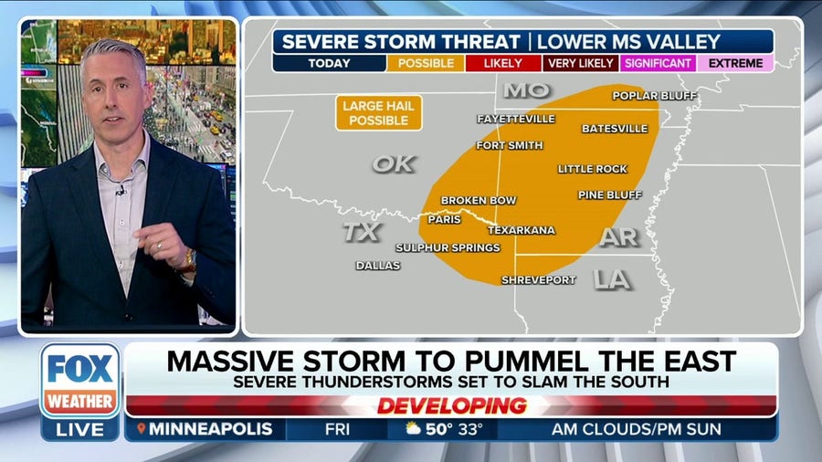 Severe thunderstorms set to slam the South this weekend