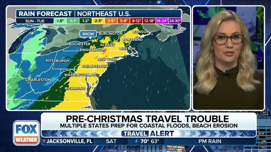 Pre-Christmas storm poses travel trouble along East Coast