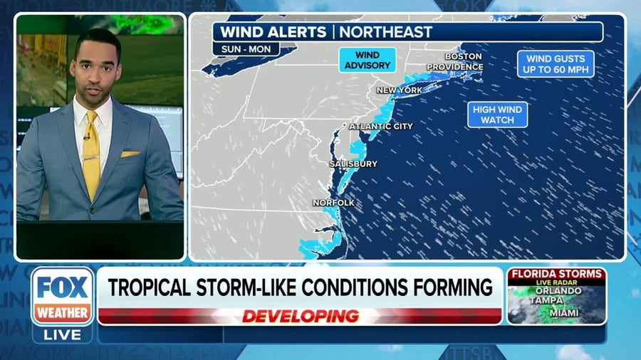 Floods, powerful wind gusts expected for parts of East Coast