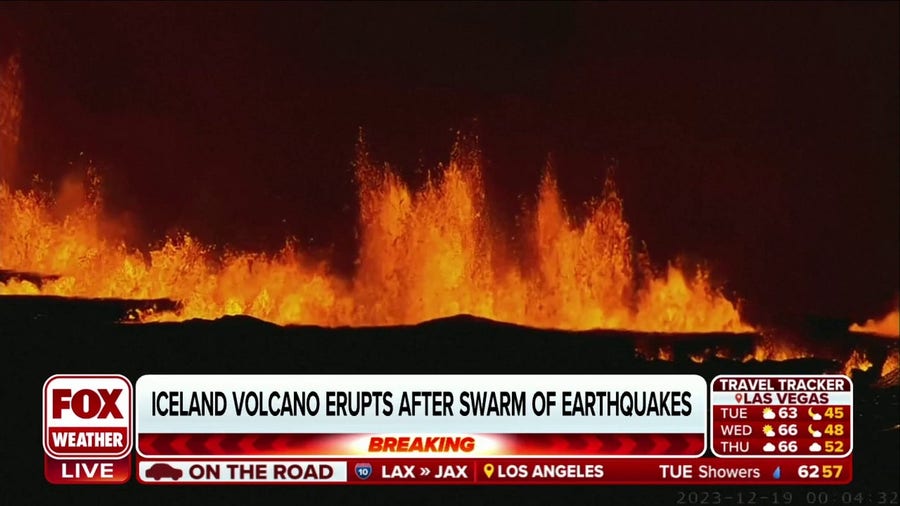 Iceland volcano erupts after swarm of earthquakes