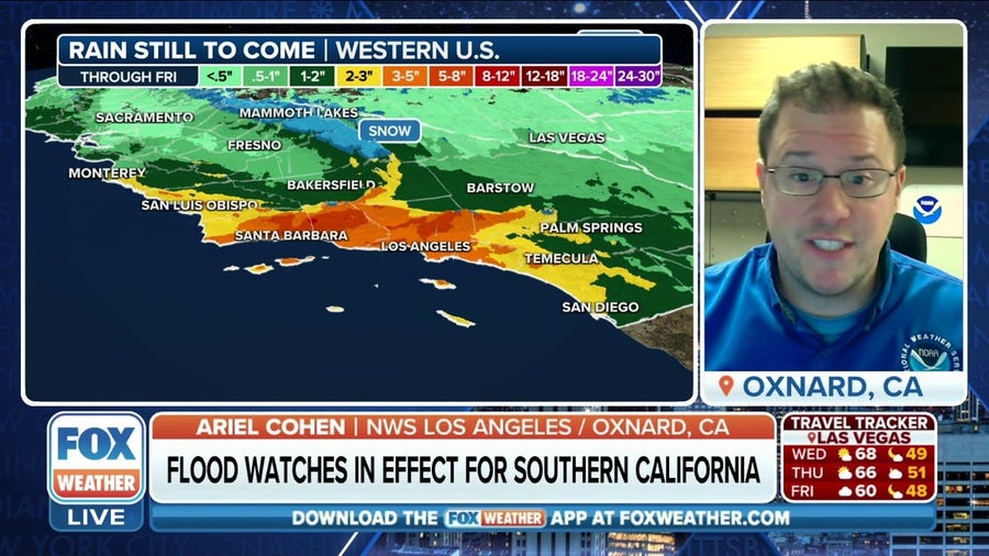 'Dangerous amounts of rainfall:' Flooding, landslides expected through Wednesday in Southern California