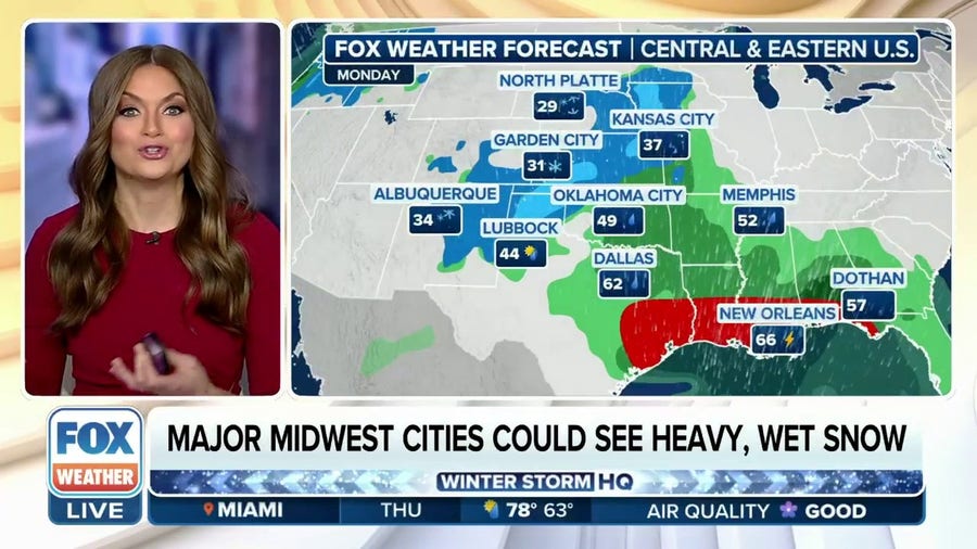 Developing nor'easter to bring rain to South