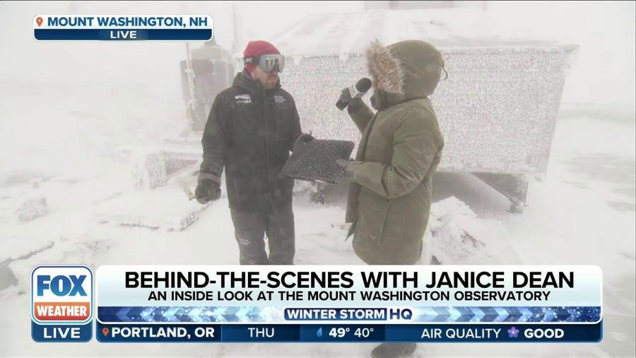 Janice Dean experiences the harsh conditions at the Mount Washington Observatory