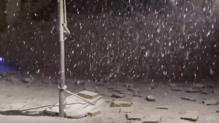 Watch: Heavy snow falls in Grafton, Massachusetts