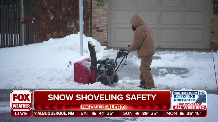 Reminders of snow shoveling safety during blizzard event