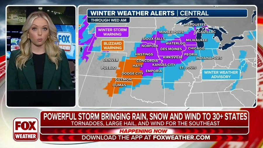 Major winter storms wreak havoc across the US Tuesday