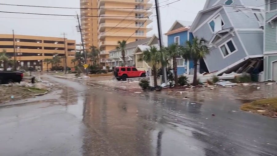 Possible tornado damage in Panama City Beach, Florida