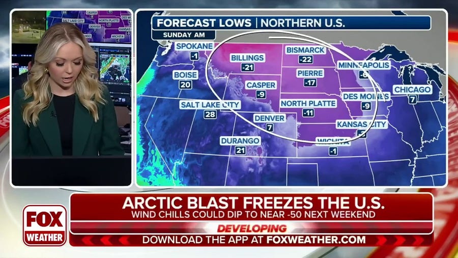 Chill out: Arctic blast freezes much of US late week