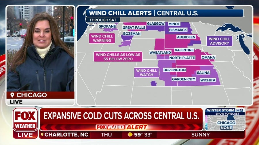 Frigid air invades western, central US