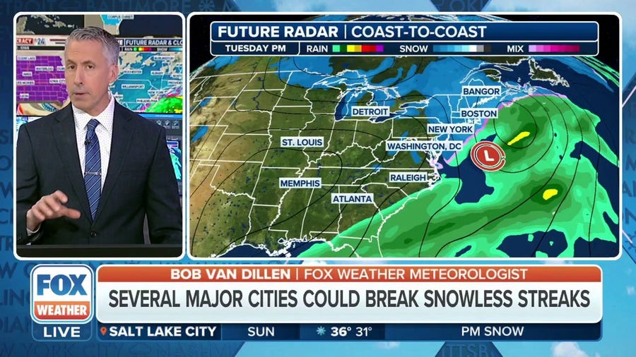 FOX Forecast Model on first inch of NYC, Philly snow