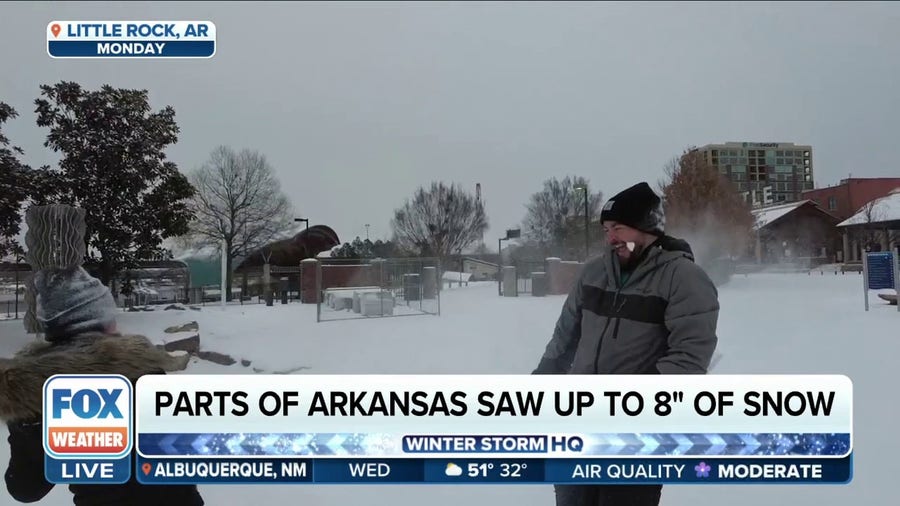 Cold air, snowy conditions make travel difficult in Arkansas