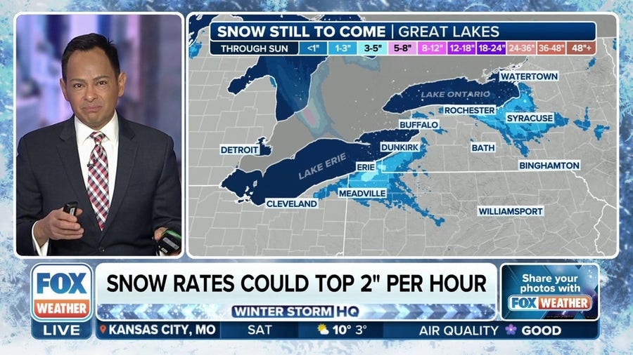 Lake-effect Snow Blasts Great Lakes | Latest Weather Clips | FOX Weather