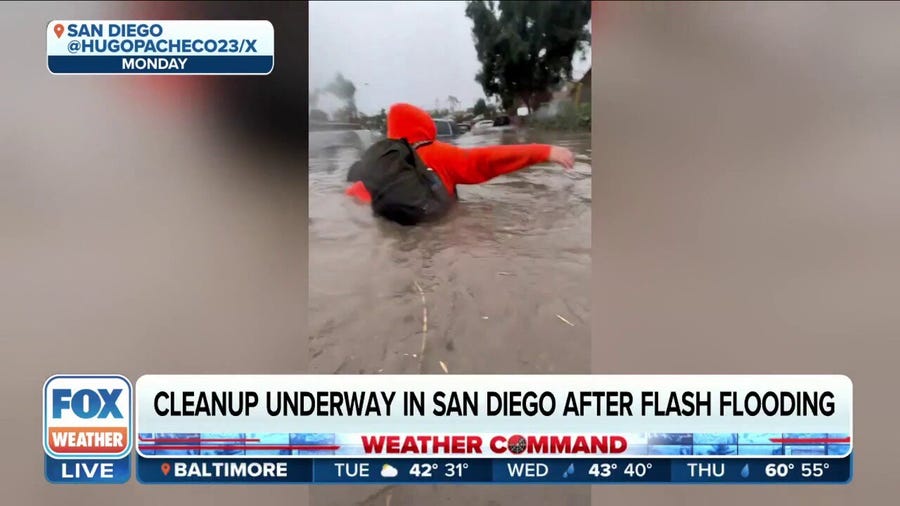 Cleanup underway in San Diego after flash flooding