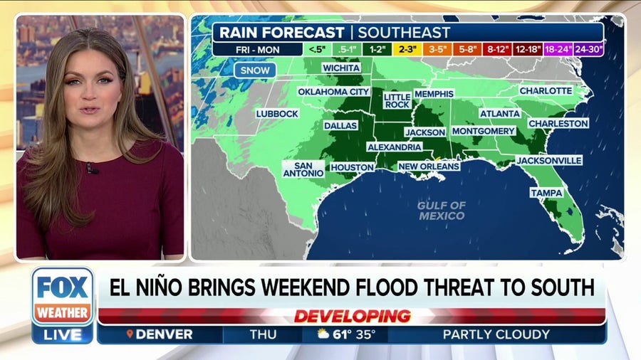 El Nino brings weekend flood threat to South