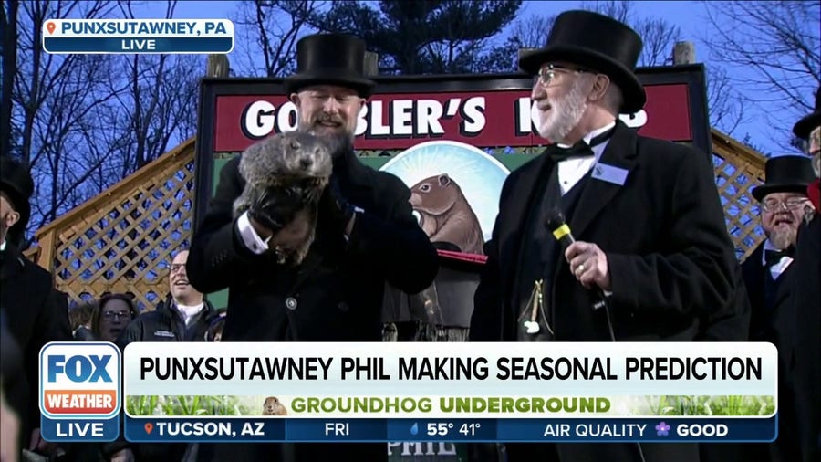 Punxsutawney Phil makes 2024 Groundhog Day prediction