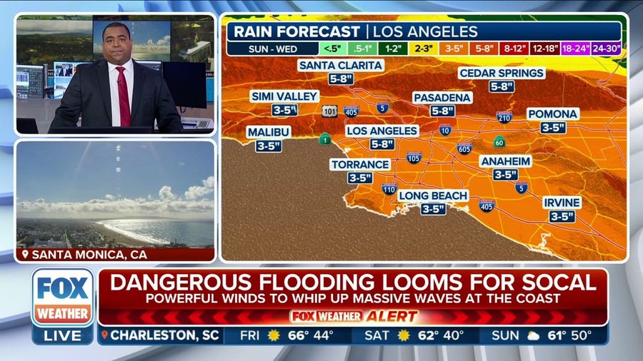 Dangerous flooding looms for Southern California