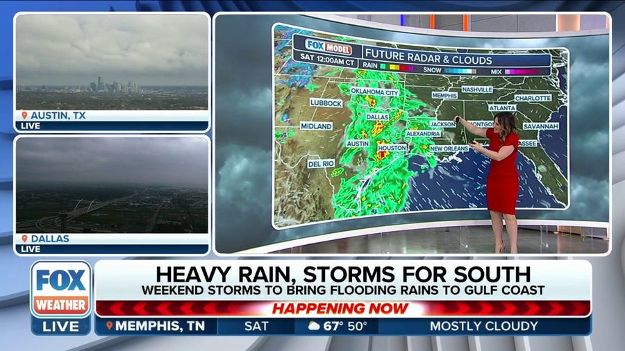 Storms and heavy rain expected across South this weekend