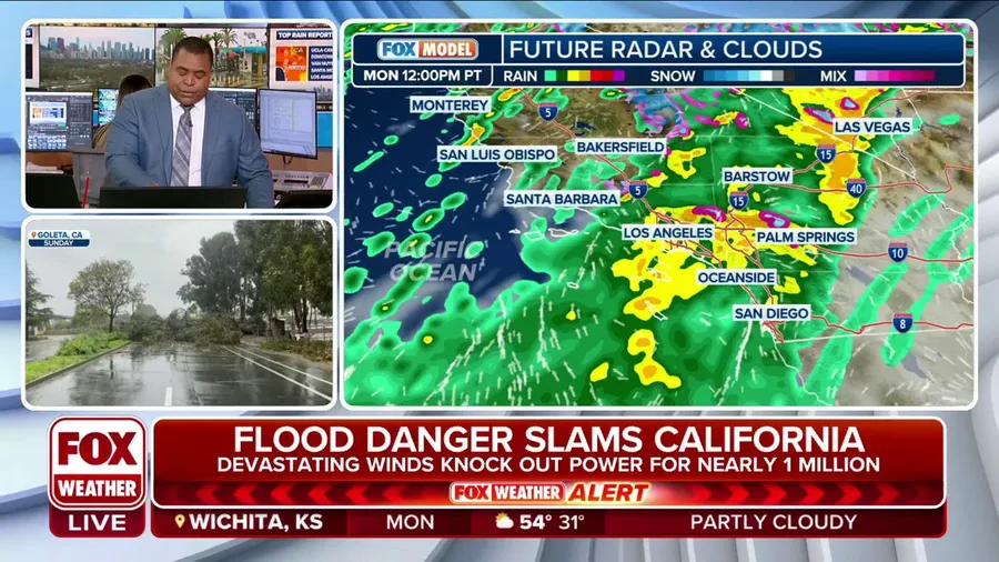 Flooding rains break records in Los Angeles