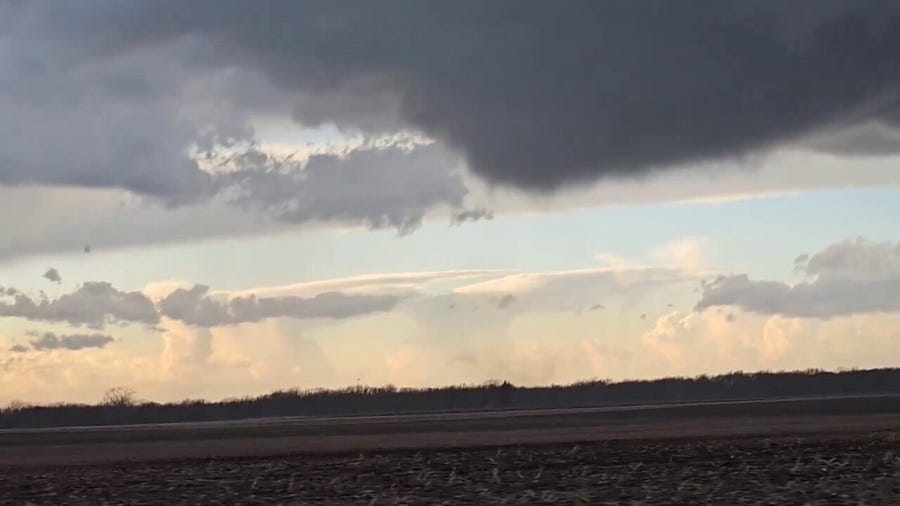 An apparent tornado near Henry, Illinois