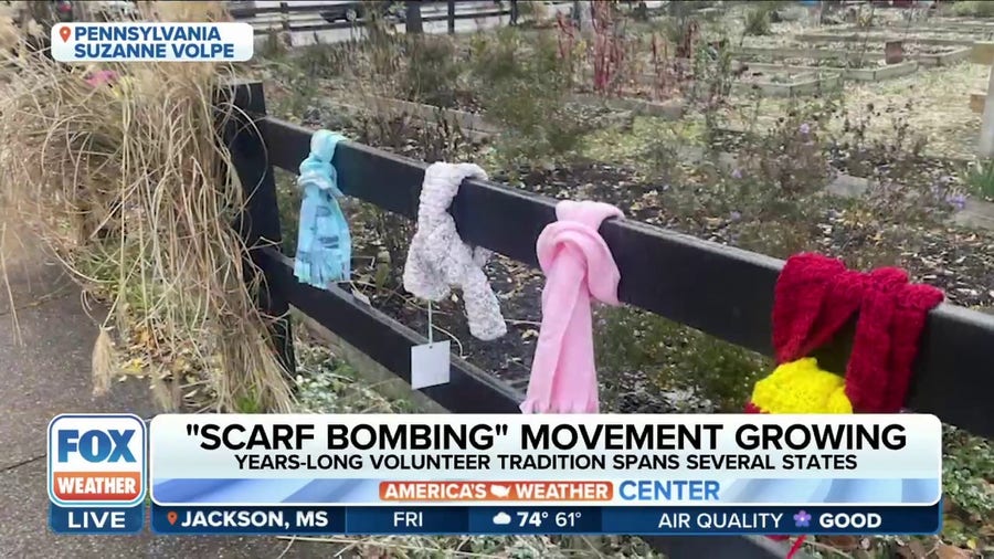 'Scarf bombing' movement grows, helps many to stay warm