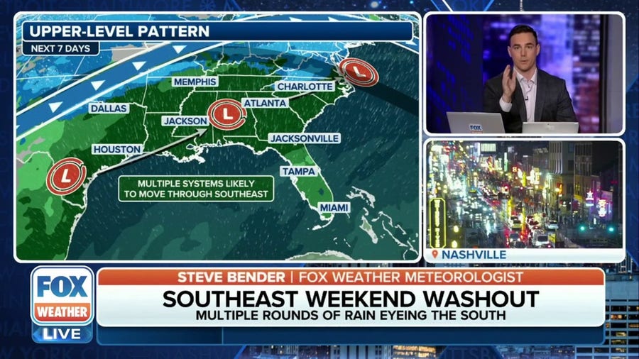 South expected to see weekend washout