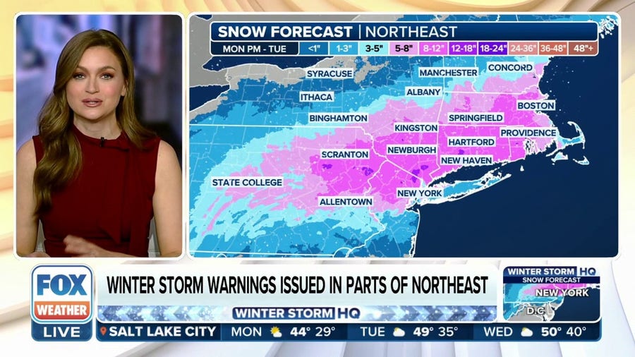 Potential nor'easter set to unleash heavy snow across the Northeast, New England