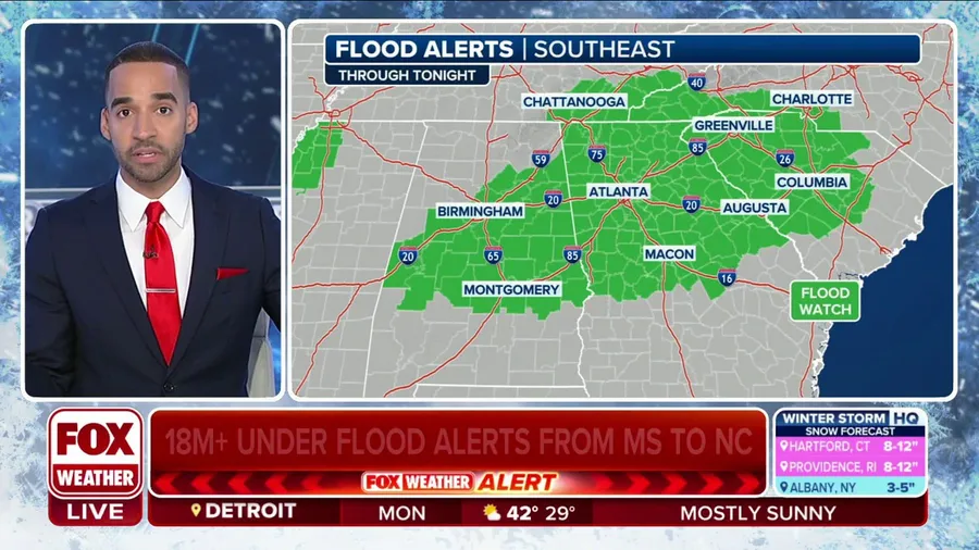 Severe weather could spawn tornadoes, flash flooding across South