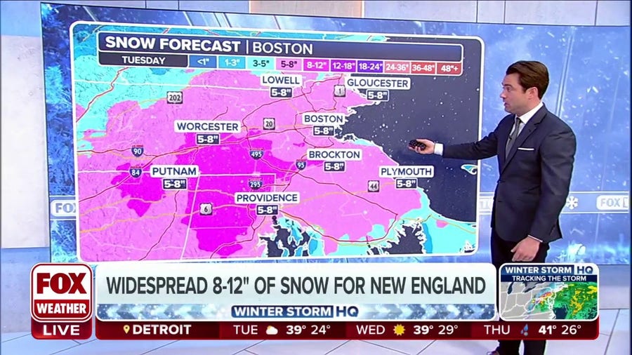 Boston bracing for up to 8 inches of snow