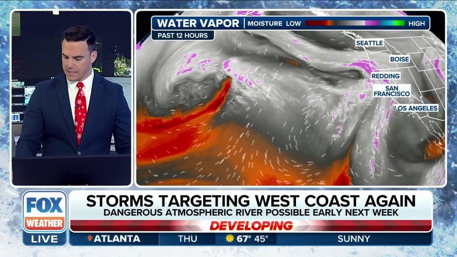 Atmospheric river part of storm parade headed for West Coast