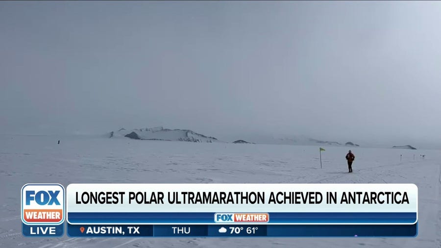 Record-breaking polar ultramarathon held in Antarctica