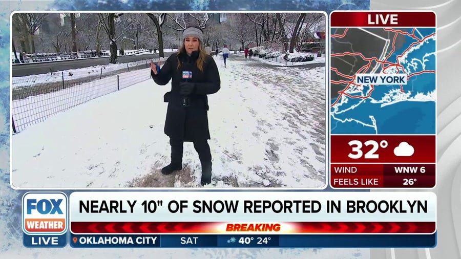 Nearly 10 Inches Of Snow Reported In Brooklyn, New York On Saturday ...