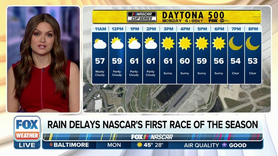 Dry weather returns for rescheduled Daytona 500 in Florida on Monday