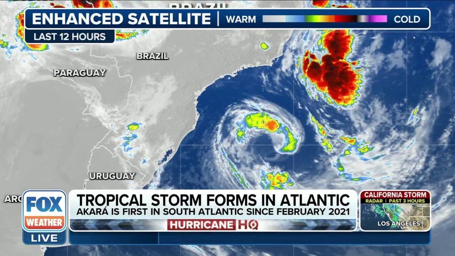 Tropical Storm Akara becomes rare named storm in South Atlantic