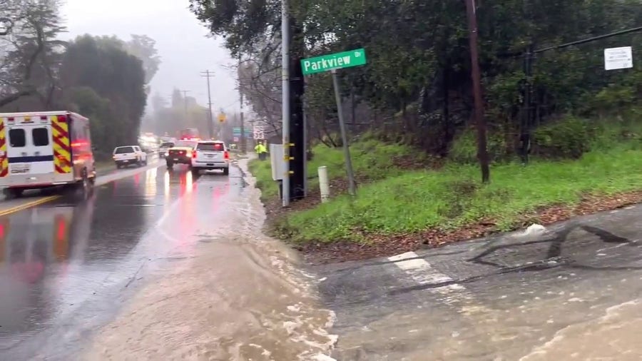 Crews work to mitigate flooding on major roadways in Ventura County, CA