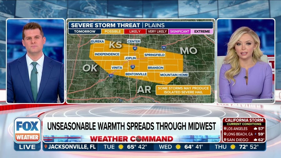 Hail-producing storms target Kansas, Missouri on Wednesday night