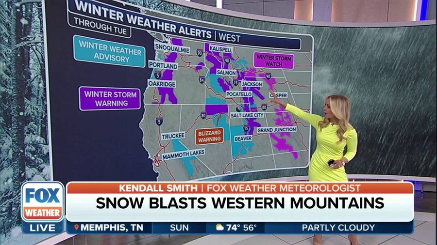 Heavy mountain snow, blizzard conditions possible in higher elevations in West due to cross-country storm
