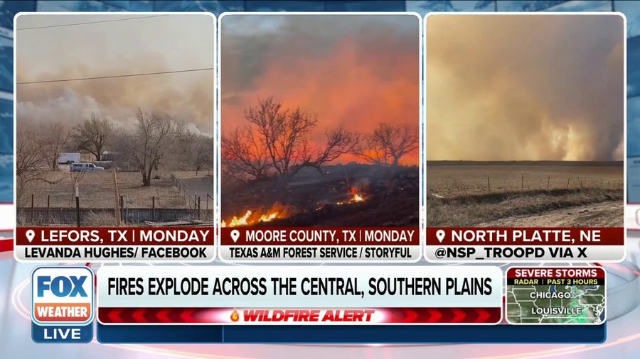 Winds driving wildfire behavior across Central, Southern Plains