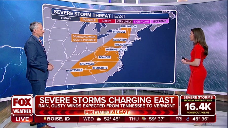 Washington, Baltimore under severe weather threat as powerful cold front charges east