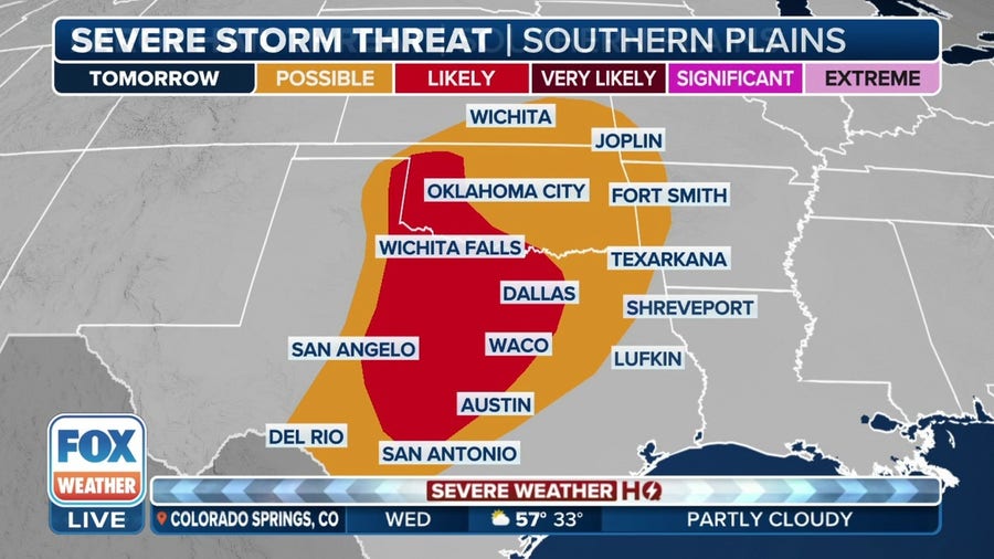 Severe weather targets millions from southern Plains to Gulf Coast on Thursday, Friday